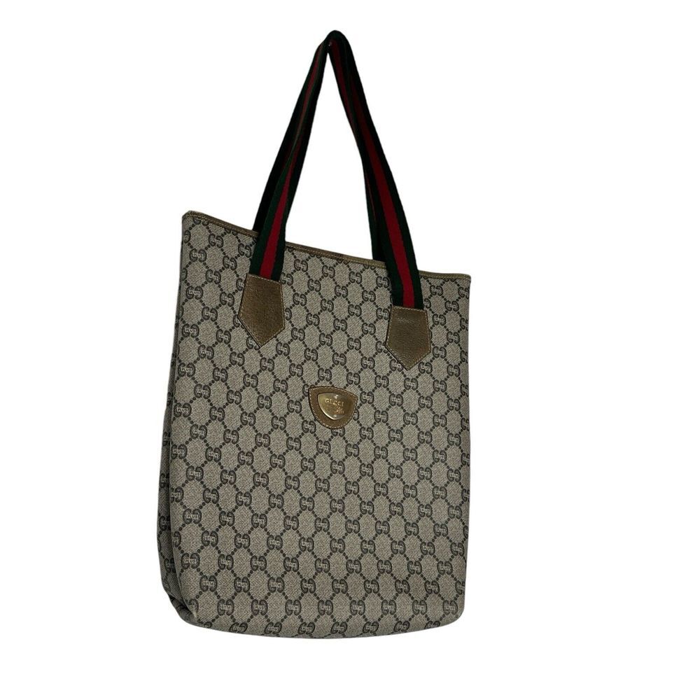 Authentic Gucci GG Plus Mini Beige‎ Sherry Line Tote Bag SKS5618 - Picture 4 of 14